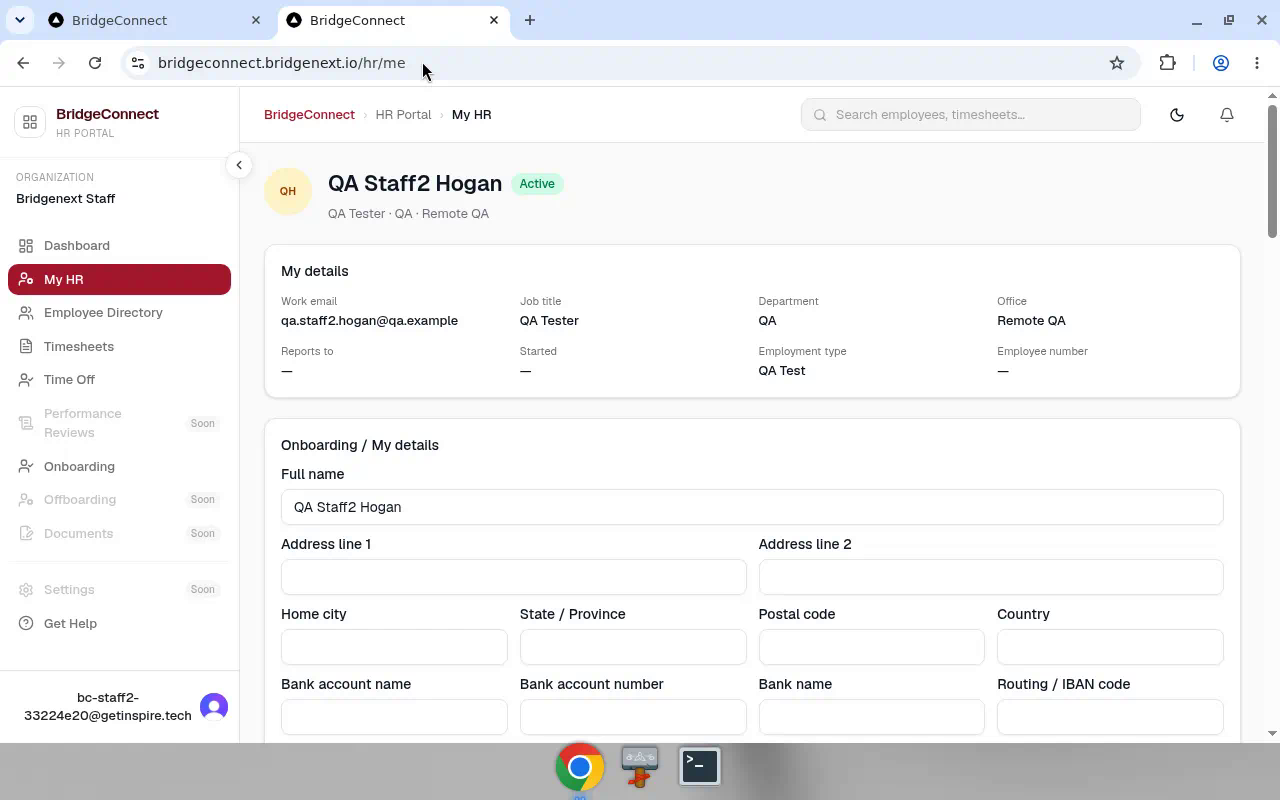 HR sidebar with Soon badges
